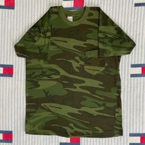 Vintage 5050 Camo Camouflage short sleeve tee shirt selvedge pocket